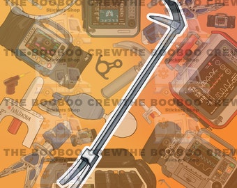 Halligan Tool | Water Bottle Stickers | Paramedic, First Responder, FireFighter | Rescue | Climbing