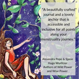 Menstrual Cycle Diary Wild Wisdom Journal 2024 Moon phases Women's wellness Menopause Cyclical Living Period Tracker Lunar image 5