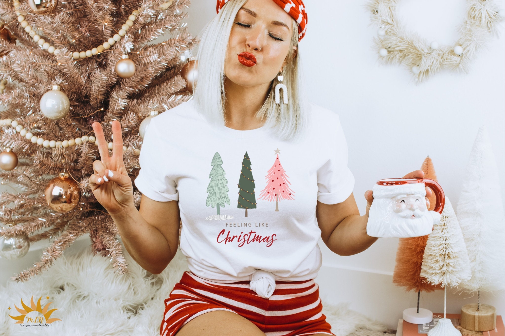 Mäährry Christmas T-Shirt I Christmas Sheep Gift Produktbild-Vorschau 11