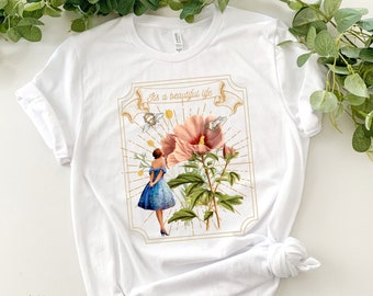 Women's T-Shirt Vintage Style, Retro Design, Cottage Core, Statement Shirt, Ethno Look, Boho Clothing, Cotton