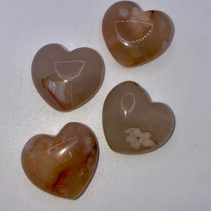 Flower agate hearts