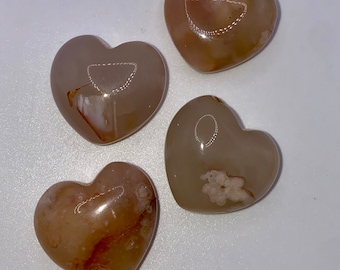 Flower agate hearts