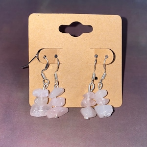 Crystal chip earrings handmade