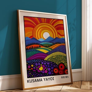 Yayoi Kusama Poster Yayoi Kusama Wave Print Japandi Wall Art Yayoi Kusama Print Trendy Wall Art New Home Gift Oriental  Digital Download