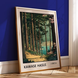 Kawase Hasui Forest Print: Japandi Botanical Wall Art. Woodblock (Digital Download)