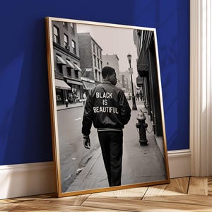 Black Is Beautiful Art Print, Urban Black Wall Art- Cultural Artwork-(Digital Download)