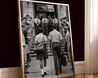 1960er Jahre Bürgerrechtler Kunstdruck: Desegregation, afroamerikanische Studenten (Digitaler Download)
