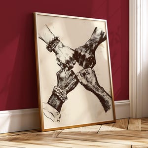 Black Unity Fist Bump Art Print: Afrocentric Empowerment (Digital Download