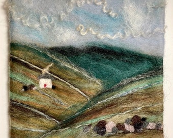 Felted framed art