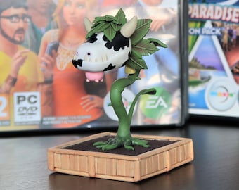 Handmade Cowplant Figure, The Sims Cowplant, Clay Art, Miniature Decor