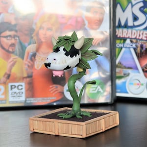 Handmade Cowplant Figure, The Sims Cowplant, Clay Art, Miniature Decor