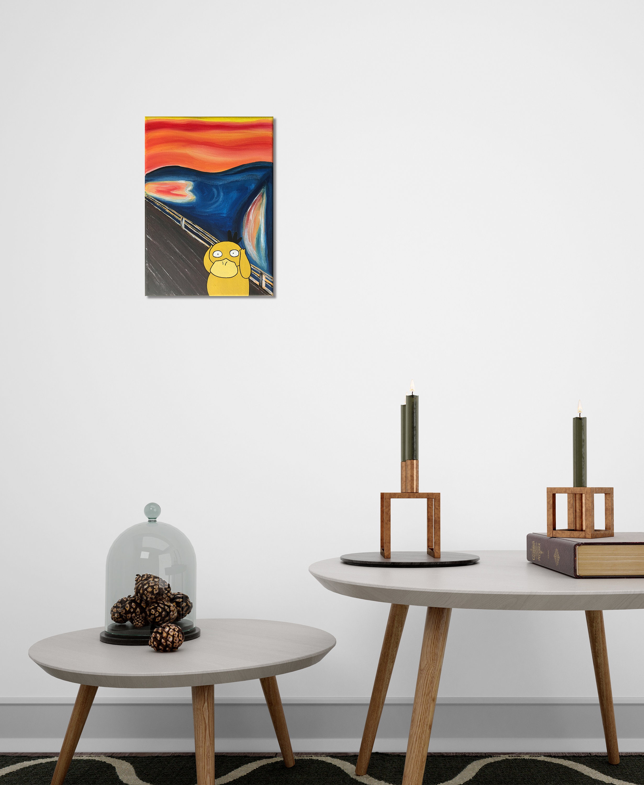 Pokemon Psyduck the Scream Art Acrylic Canvas Paintings Poster - Etsy