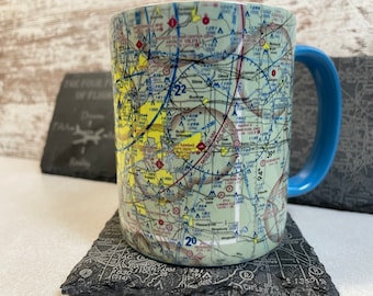 Aviation Mug, Custom sectional aviation mug, pilot mug, pilot gift, aviation gift, FBO, Flight school