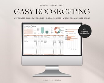 Bookkeeping Small Business Template for Google Sheets | Business Bookkeeping Spreadsheet , Income & Expense Tracker - Sales tracker