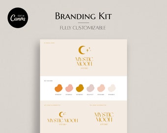 Brand guide template | Branding Kit | Brand Board | Canva | Boho | Coaching