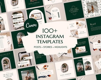 Instagram Templates  | social media Templates boho |  Canva Template, Modern, Aesthetic Instagram