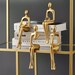 Golden Abstract Figurines, Nordic Decorative Statues, Office Decorative Figurines, Gold Shelf Decor, Modern Art Home Decor, Shelving Decor 