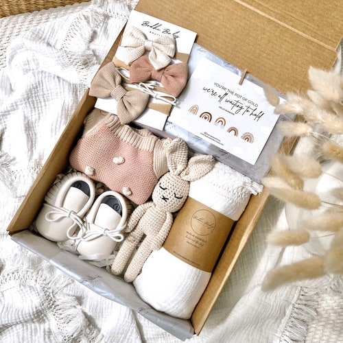Baby Shower Gift Box Baby Girl Gift Set Newborn Gift Set Etsy
