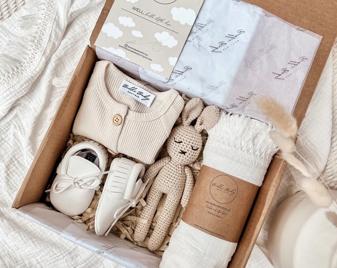 Baby Gift Box, Gender Neutral Baby Gift Set, Baby Shower Gift Box