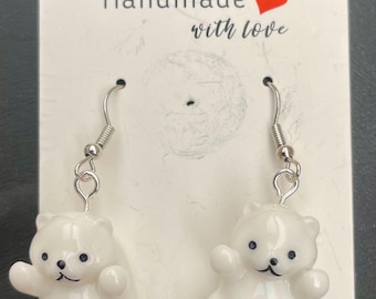 Polar Bears on there Back Earrings