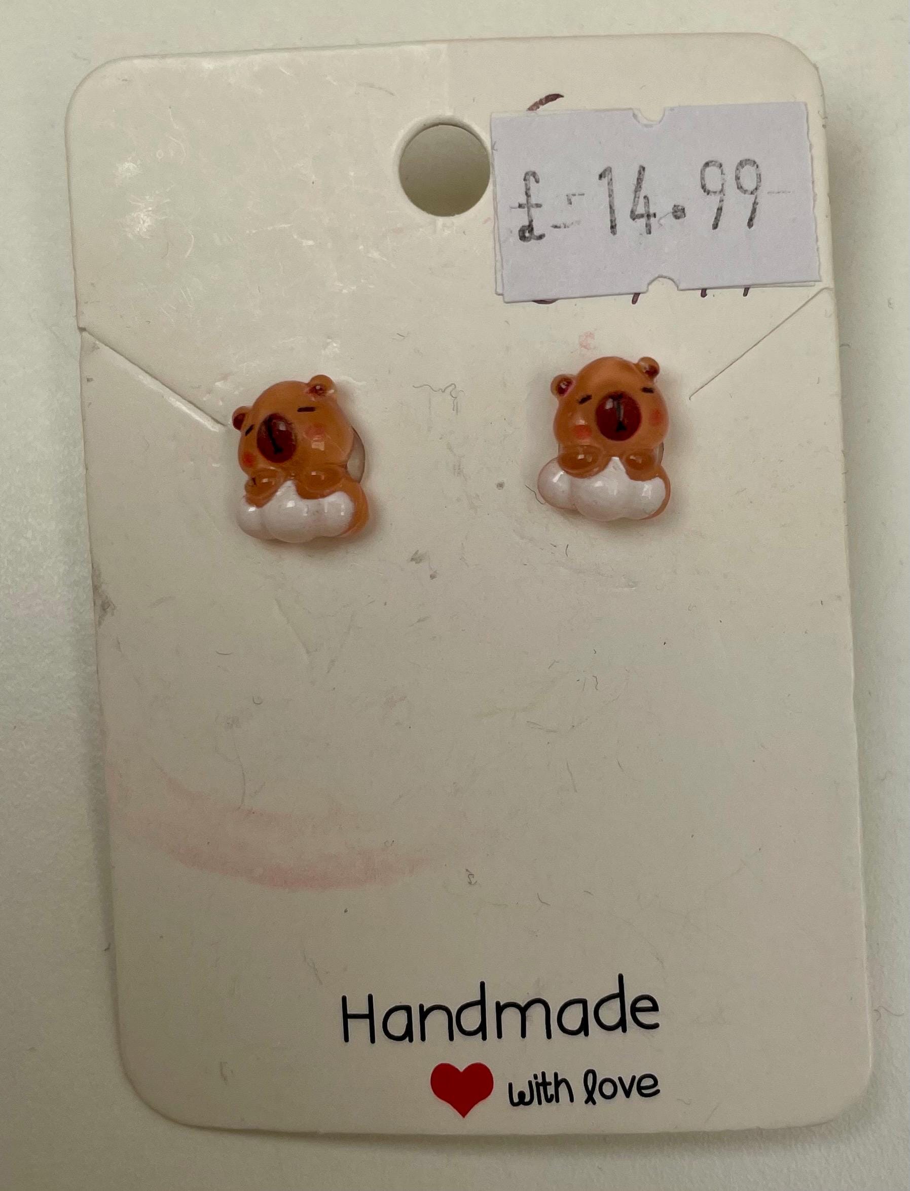 Capybara on a Cloud Stud Earrings
