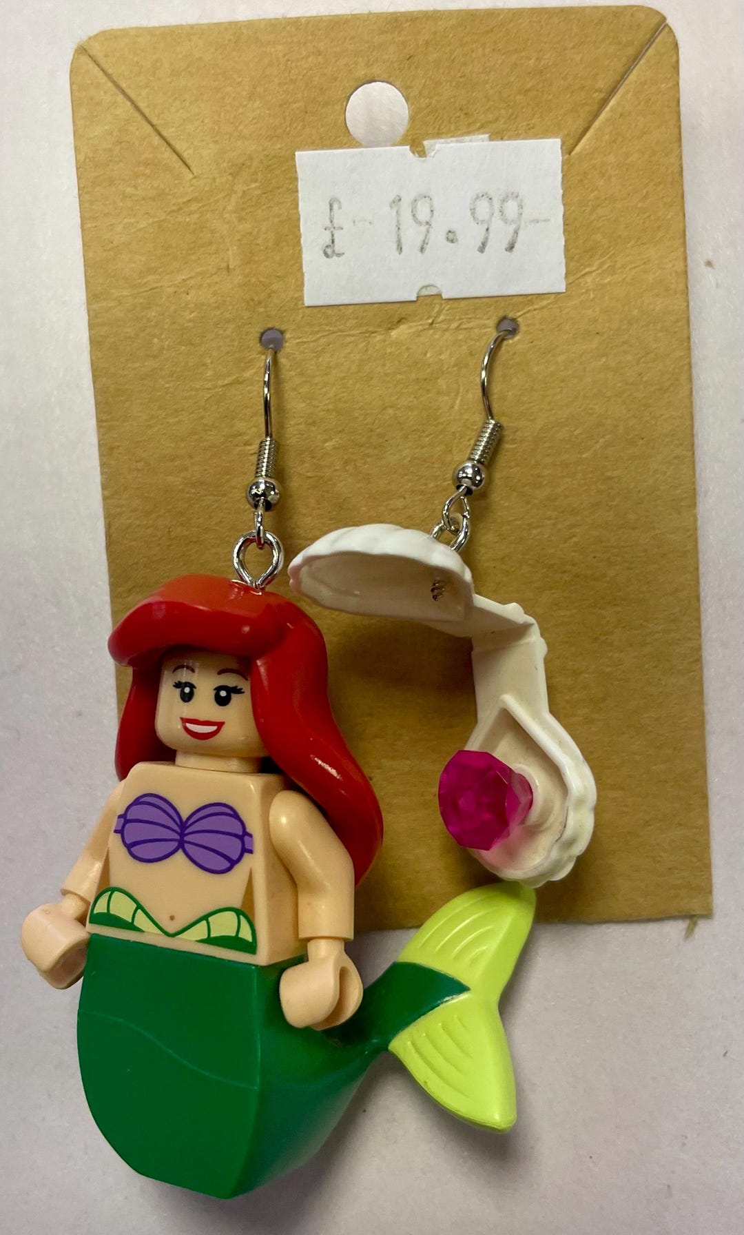 Ariel and Shell With Minifigure Earrings - Etsy