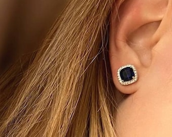 Eleganti orecchini a perno in argento sterling con zirconi cubici – Impermeabili, stile minimalista