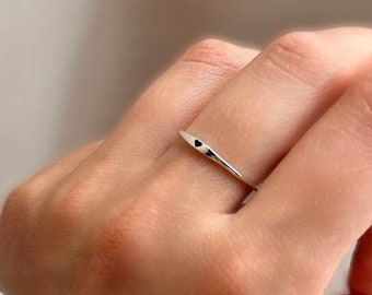 Heart Ring-Minimalistic Heart Silver Ring-Sterling Silver925-Waterproof Ring-Heart-Minimal-Tiny Heart Ring-Dainty Jewerly-Everyday Ring-Gift