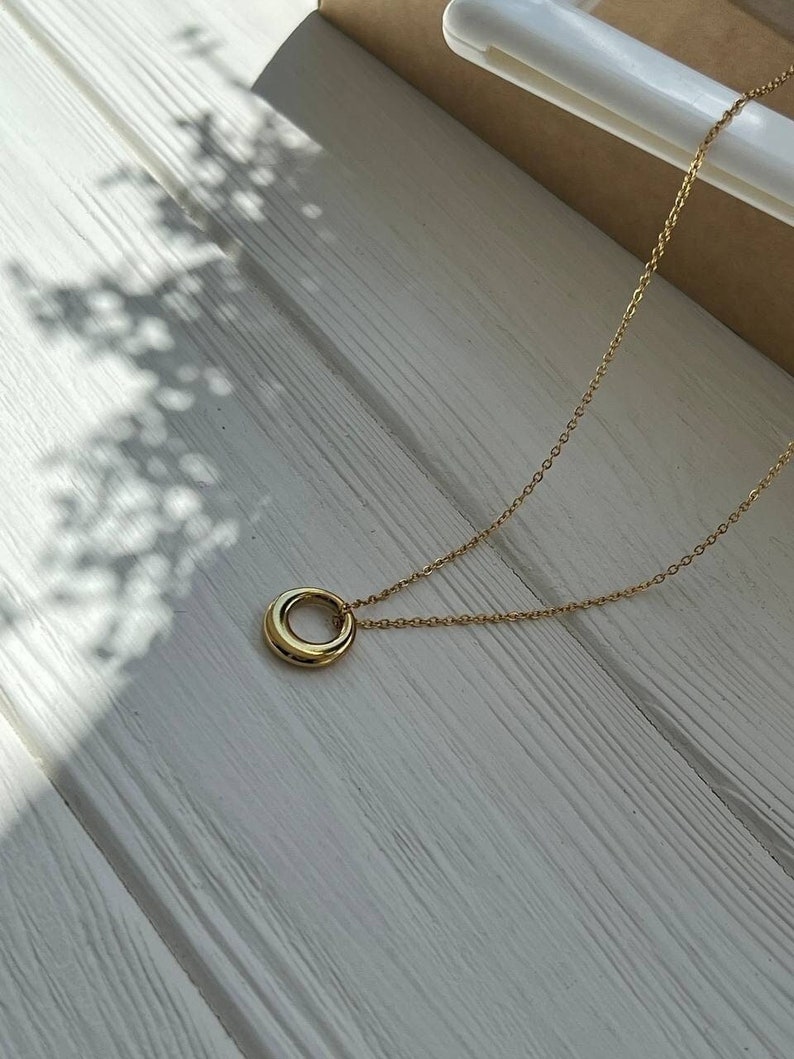 Circle Necklace Sale Gold Chain Jewerly Stainless steel Gift Sale Necklace image 1