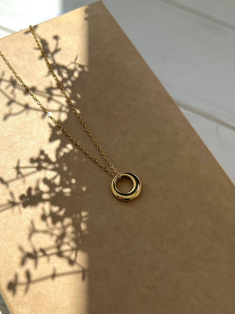 Circle Necklace Sale Gold Chain Jewerly Stainless steel Gift Sale Necklace image 4