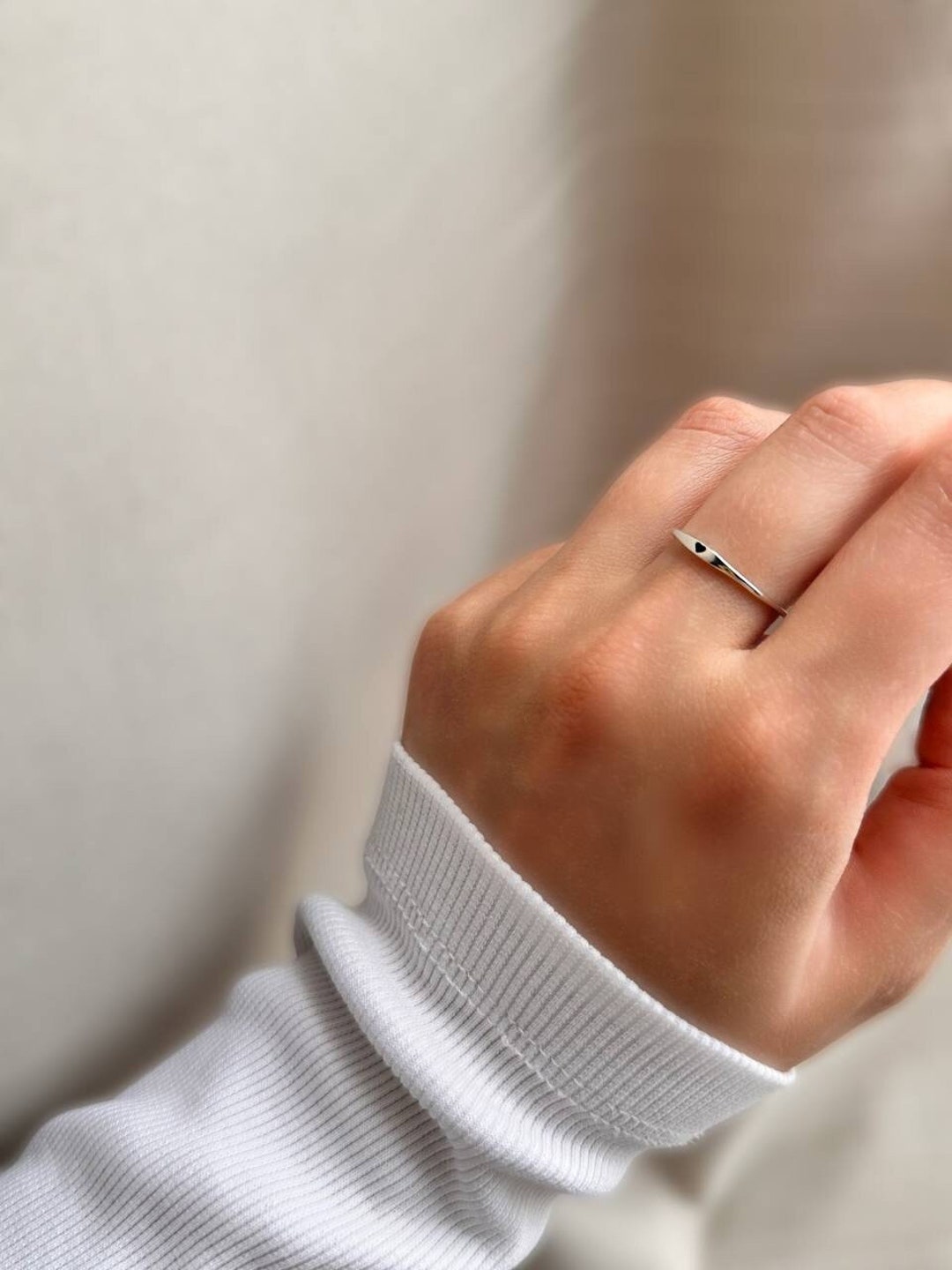 韓国発【TATIANA】(SILVER925) Heart Cubic Simple Ring Designer fashion, Seoul-fully created | W Concept