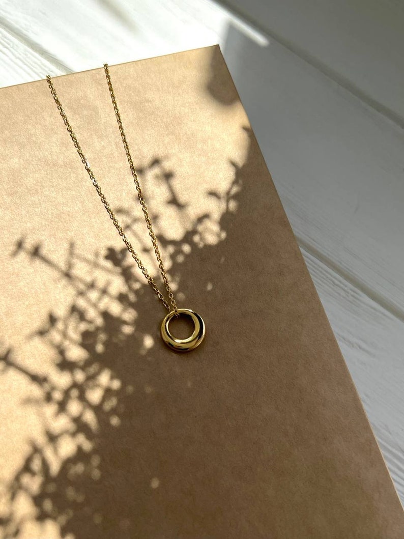 Circle Necklace Sale Gold Chain Jewerly Stainless steel Gift Sale Necklace image 3