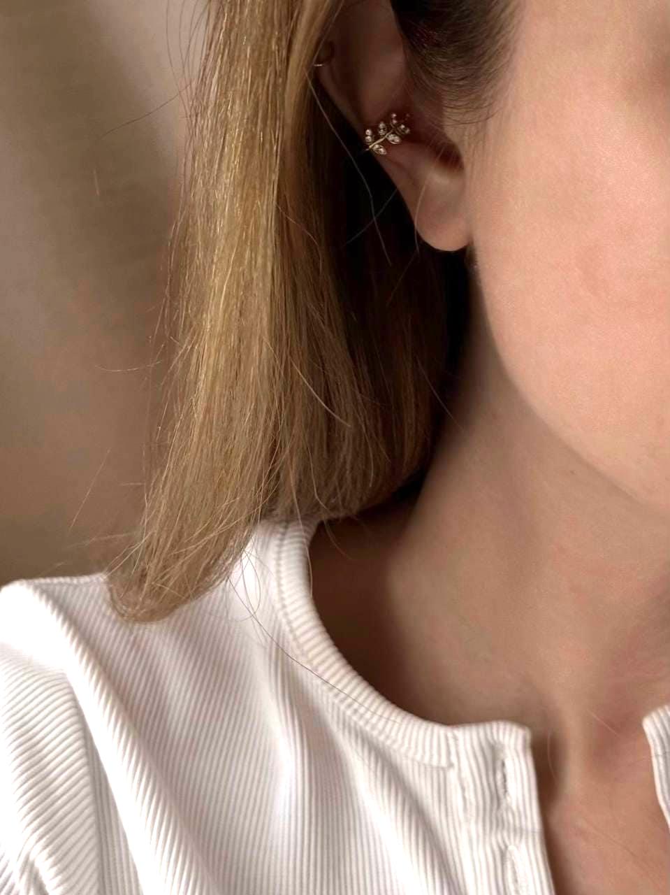 3 pezzi vintage semplice polsino dell'orecchio in cristallo di metallo per donne adolescenti color oro non penetrante orecchini a clip per cartilagine finta set regalo di gioielli  36