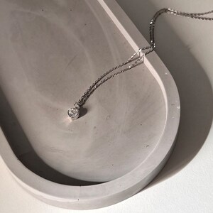 Kleines Herz Halskette-Minimalistischer Anhänger-Herz Anhänger-Silber Kette-Massiv Sterling Silber 925-Wasserdicht Schmuck-Zierliche Halskette-Wasserfest Bild 5