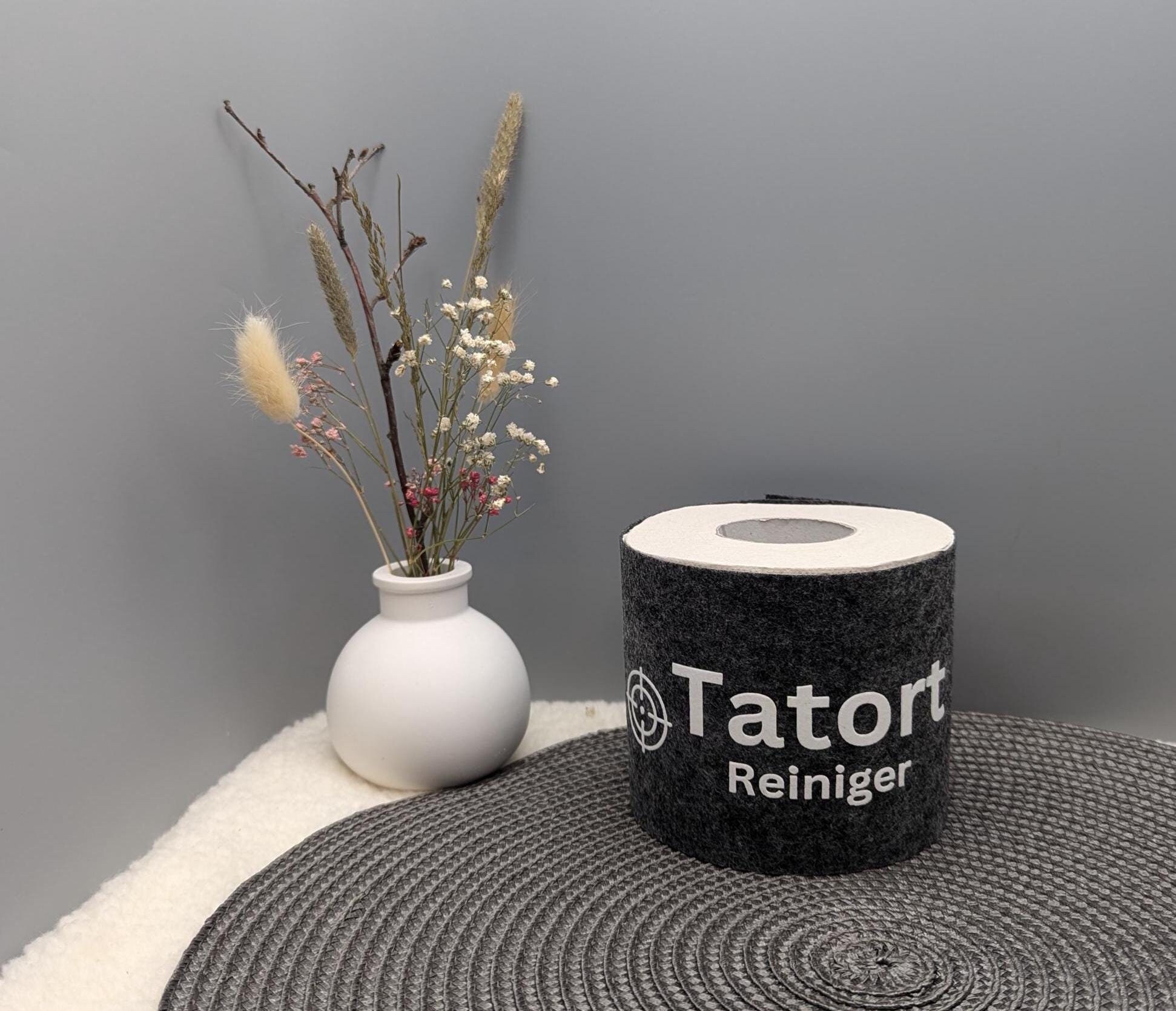 Klopapier Toilettenpapier Banderole "Fugenreiniger" Filz