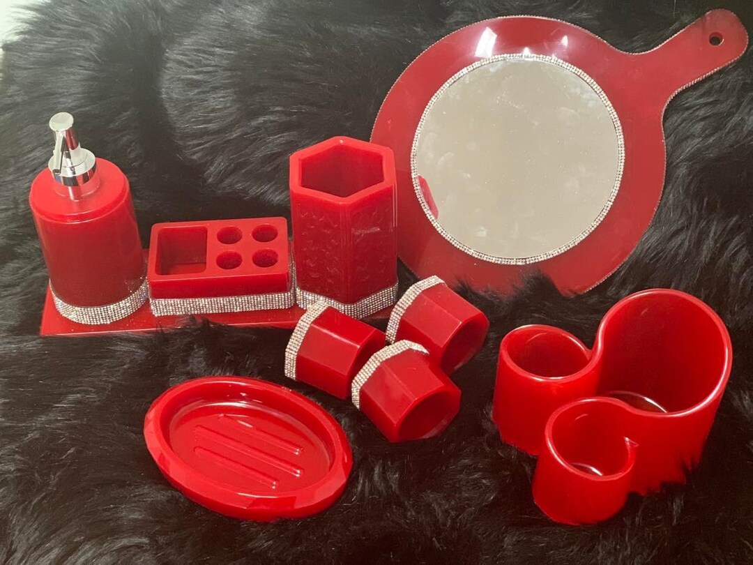 Luxury Bathroom Accessories Set Etsy