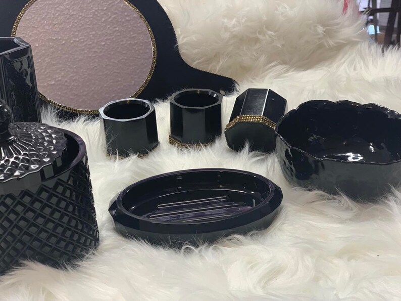 Luxury Bathroom Accessory Set Etsy