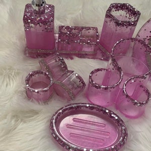 Luxury Bathroom Vanity Set (Light Pink)