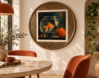 Sfärfisken, digitalt Halloween-tryck från vintage, utskrivbar konst