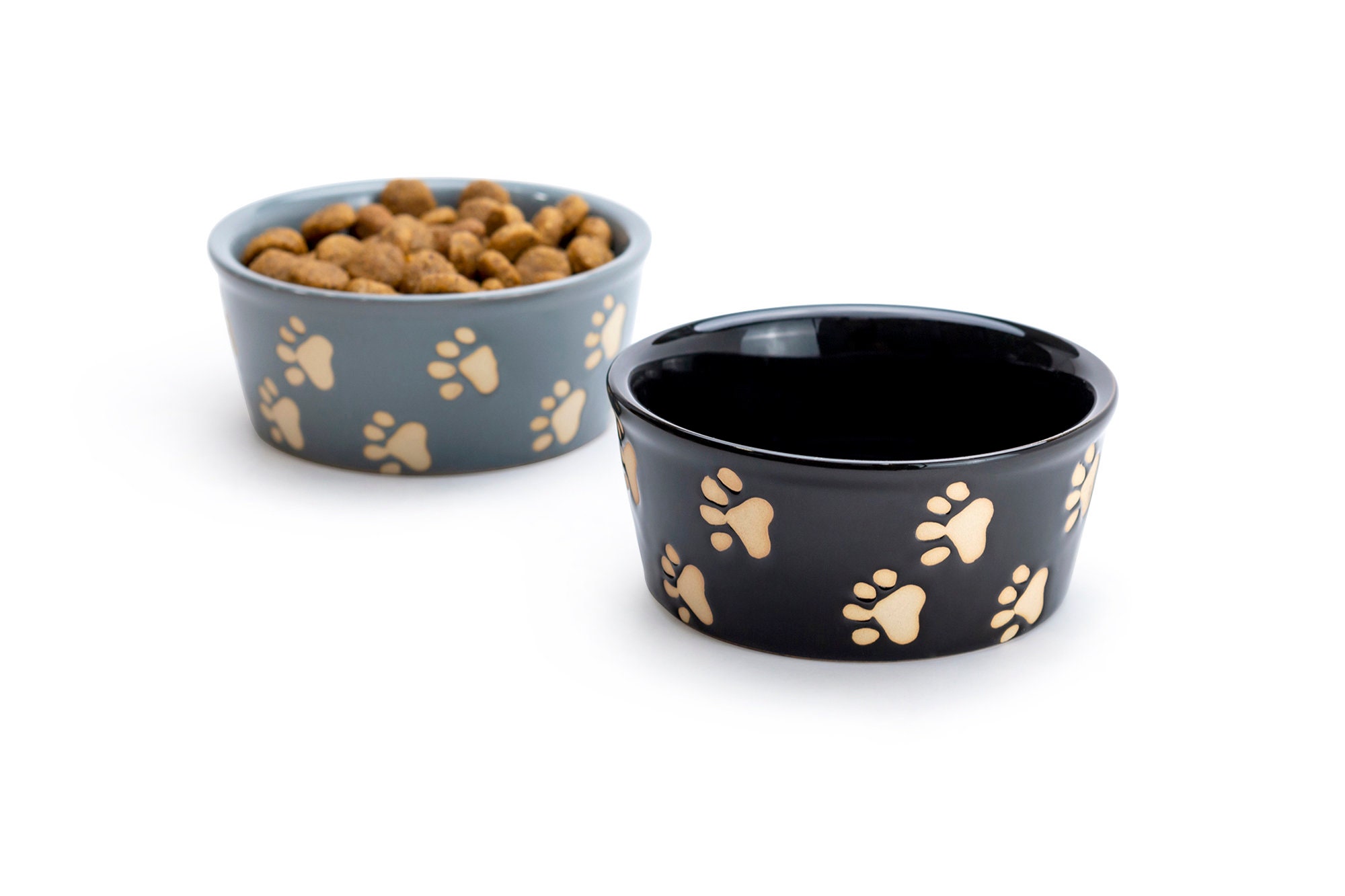 FixtureDisplays 6x6x1.2 Ceramic Pet Bowl Highend Dog Cat Bowl Porcelain Dog Cat Feeder Puppy Bowl 12259-NF 