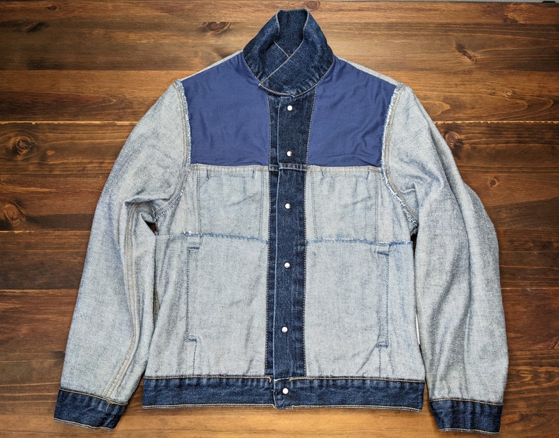 Levis Trucker Jacket Denim Custom Sashiko BWM6 - Etsy