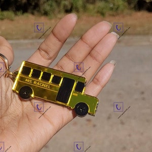 School Bus Keychain