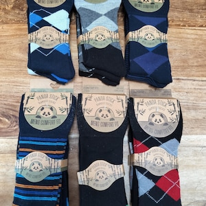 Mens Bamboo Breathable Suit Socks Geometric Design Argyle Striped Plain Spotty Designs 3 Pairs UK Size 6-11
