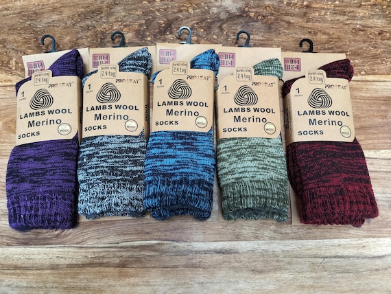 Ladies Merino Lambs Wool Blend Camo Socks 2.4tog Thermal 1 Pair