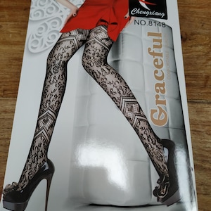 Funky Couture Black Fishnet Tights One Size
