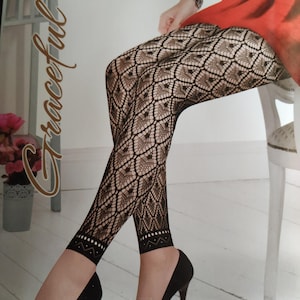 Vintage Design Fishnet Leggings black Footloose