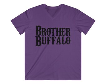 Brother Buffalo Men's Fitted V-Neck Short Sleeve Tee