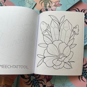 Coloring Book ,tattoo Art Coloring Book - Etsy