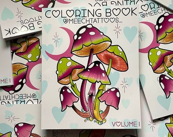 Coloring book ,tattoo art coloring book