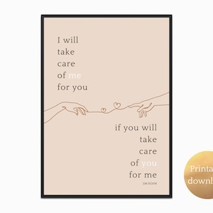 Printable Wall Art, Jim Rohn Quote, Digital Download Print, Wall Art Gift, Love Gifts Print